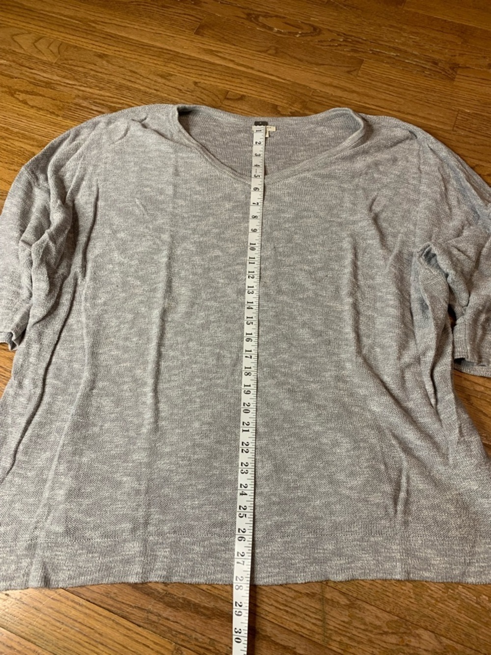 Sonoma Goods for Life Grey V-Neck Cotton Sweater 3X Plus - Picture 5 of 7